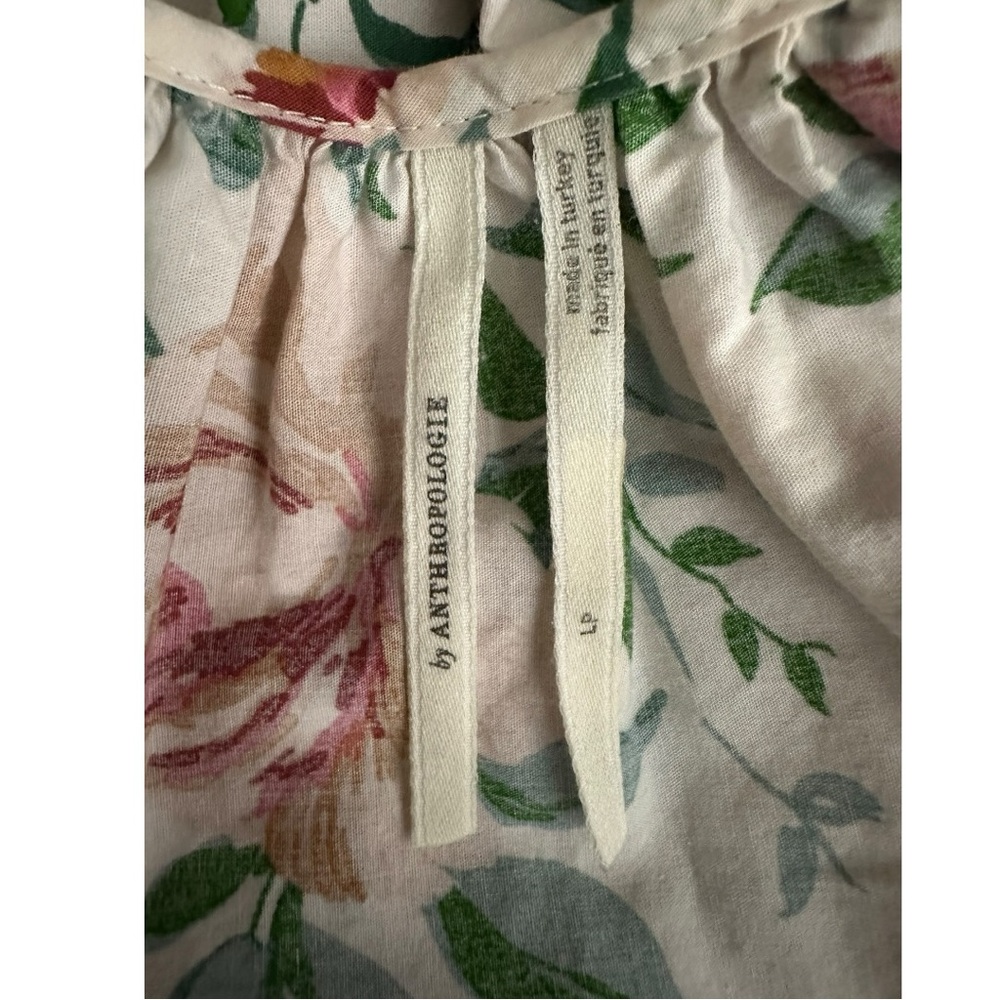 Anthropologie The Somerset Maxi Dress Puff Sleeve Edition Large P Dainty Floral - Picture 11 of 12